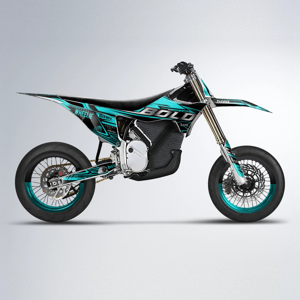 SEBBE ROSEN Stark Varg SM supermoto graphics kit in Teal