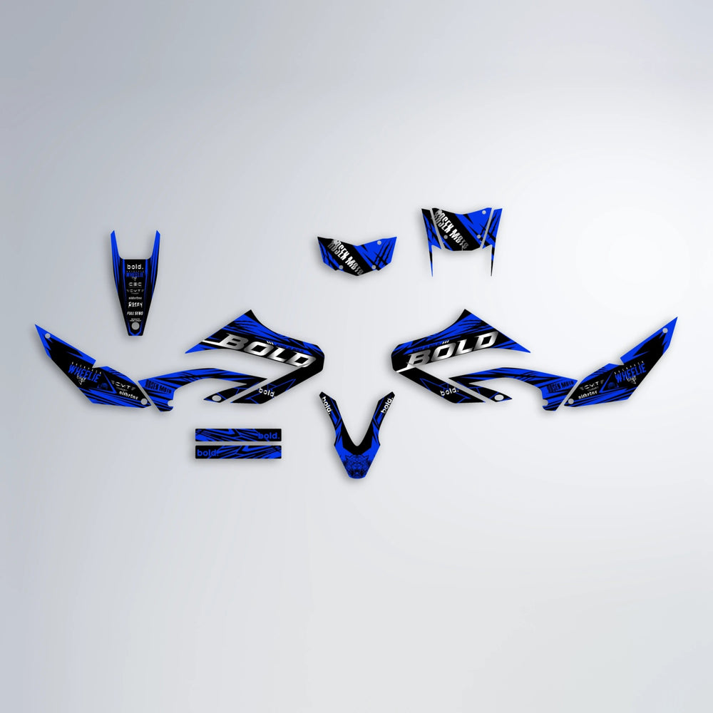 SEBBE ROSEN Yamaha WR 125X graphics kit parts layout in Blue