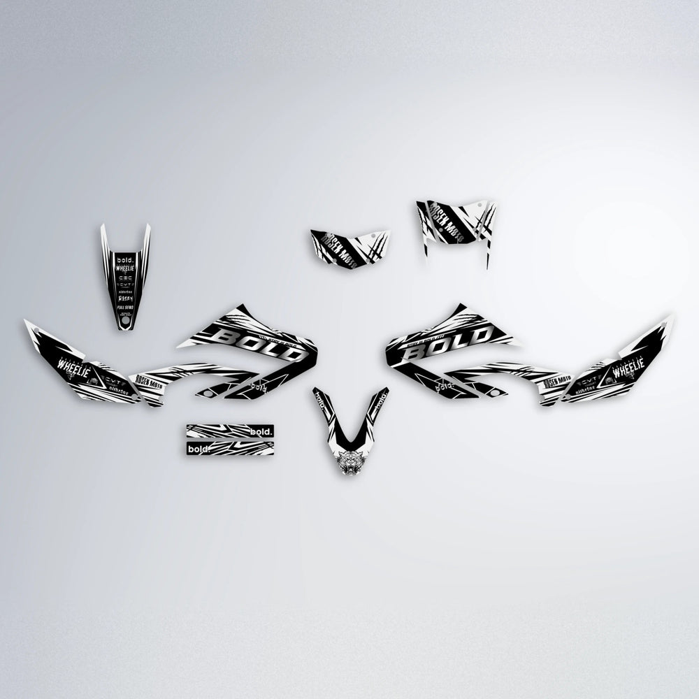 SEBBE ROSEN Yamaha WR 125X graphics kit parts layout in White