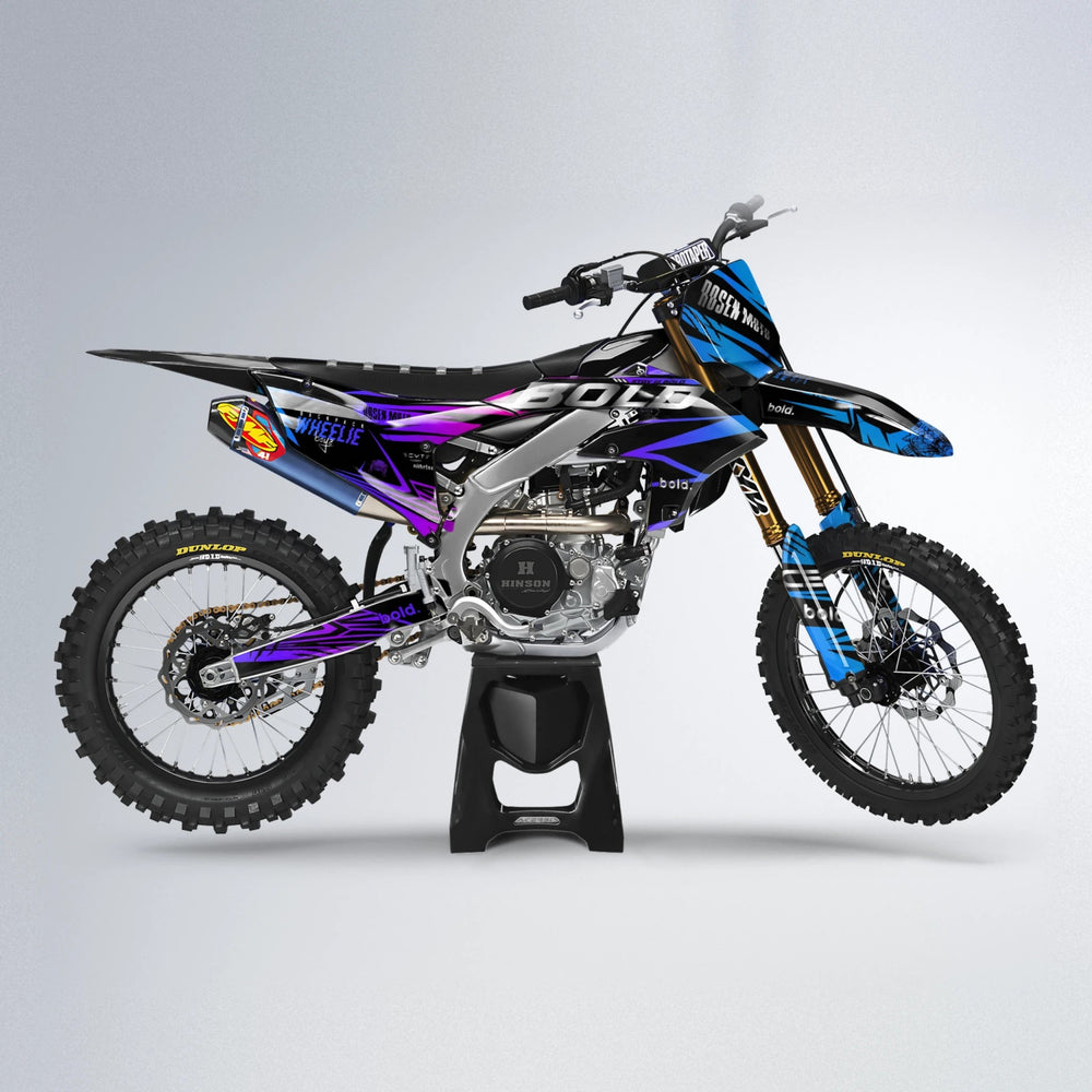SEBBE ROSEN Yamaha YZF MX motocross graphics kit in Blue Purple Fade
