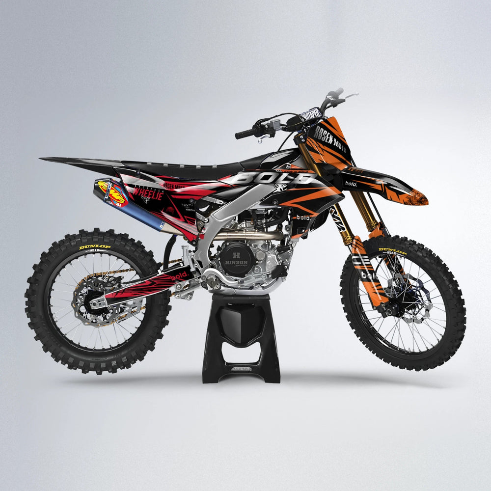 SEBBE ROSEN Yamaha YZF MX motocross graphics kit in Red & Orange