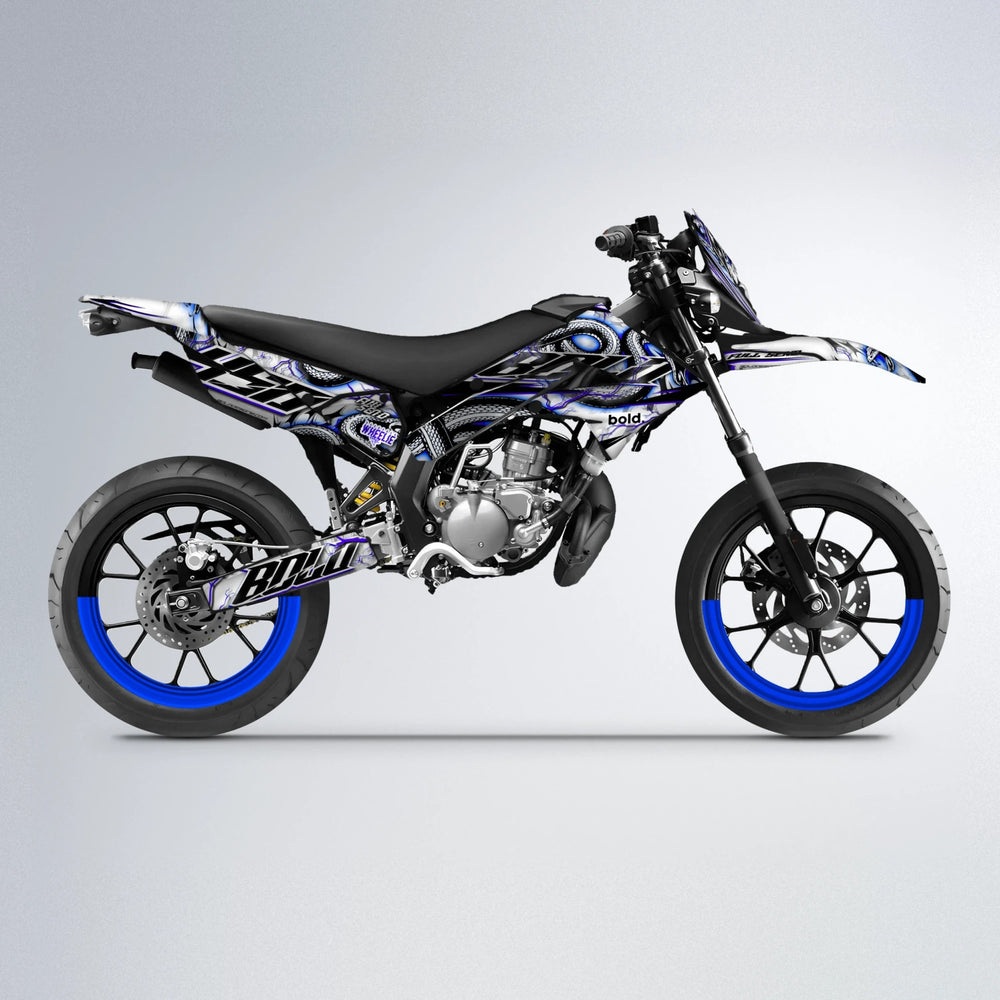 SERPENT Derbi Senda supermoto graphics kit in Blue