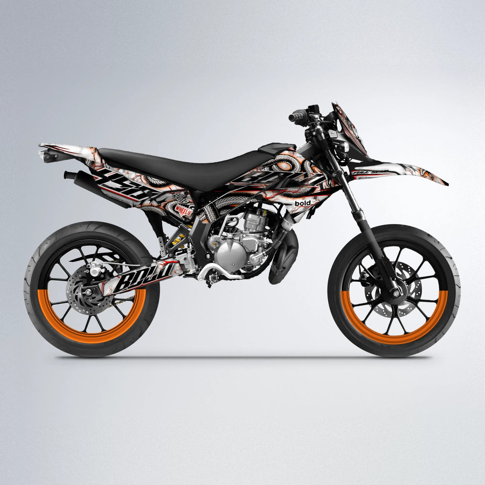 SERPENT Derbi Senda supermoto graphics kit in Orange