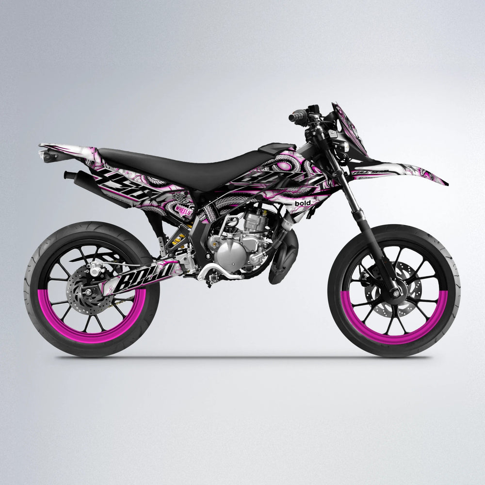 SERPENT Derbi Senda supermoto graphics kit in Pink