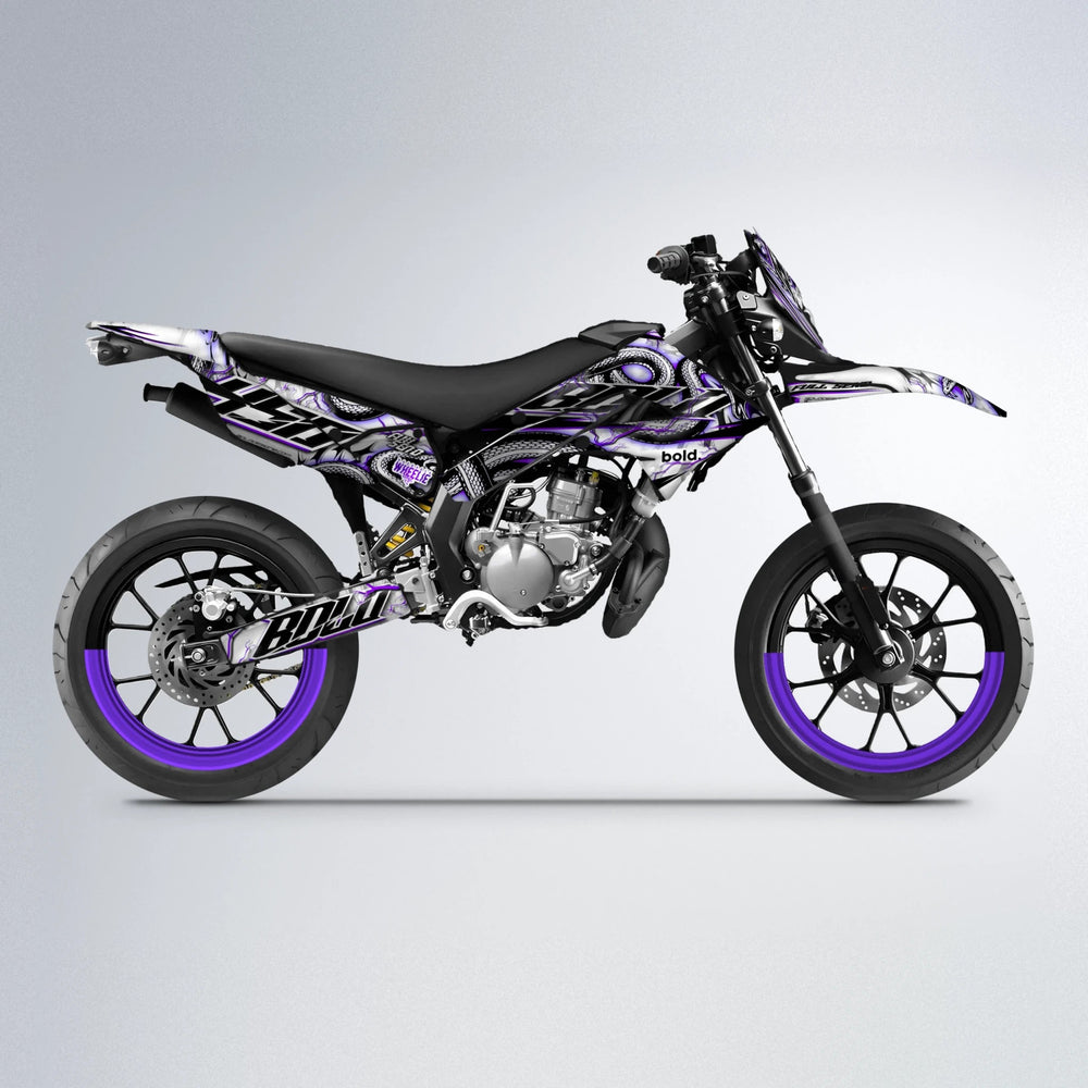 SERPENT Derbi Senda supermoto graphics kit in Purple