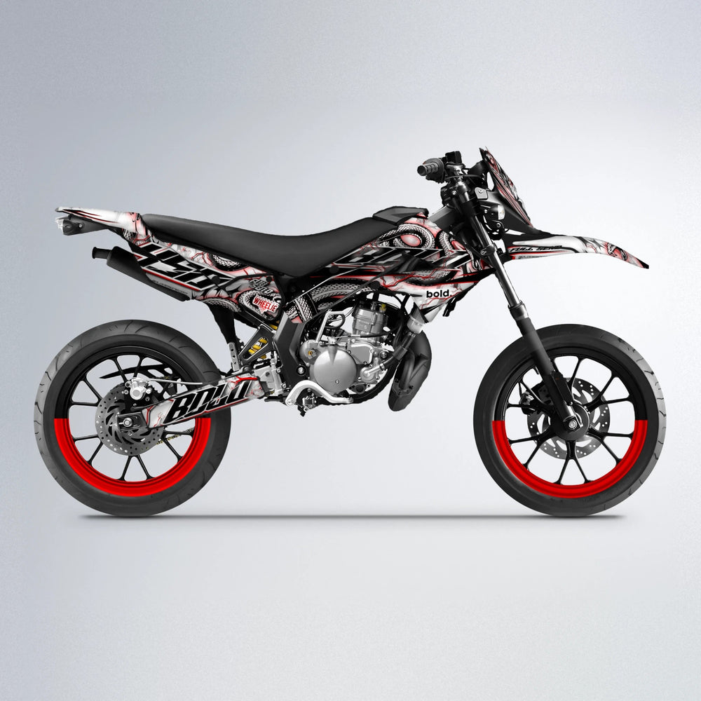 SERPENT Derbi Senda supermoto graphics kit in Red