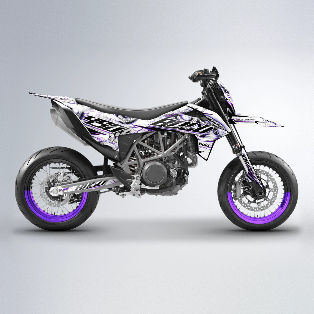 SERPENT KTM SMC 690 supermoto graphics kit in Purple