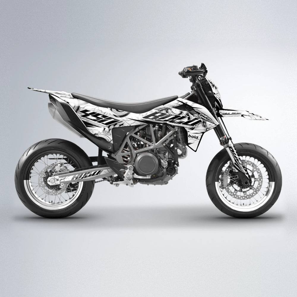 SERPENT KTM SMC 690 supermoto graphics kit in White