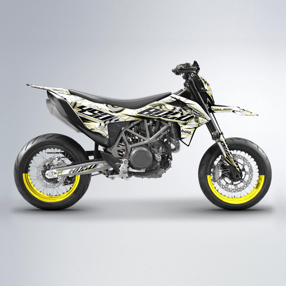 SERPENT KTM SMC 690 supermoto graphics kit in Yellow