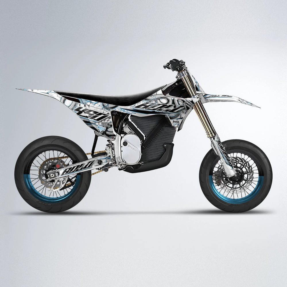 SERPENT Stark Varg SM supermoto graphics kit in Light Blue & White