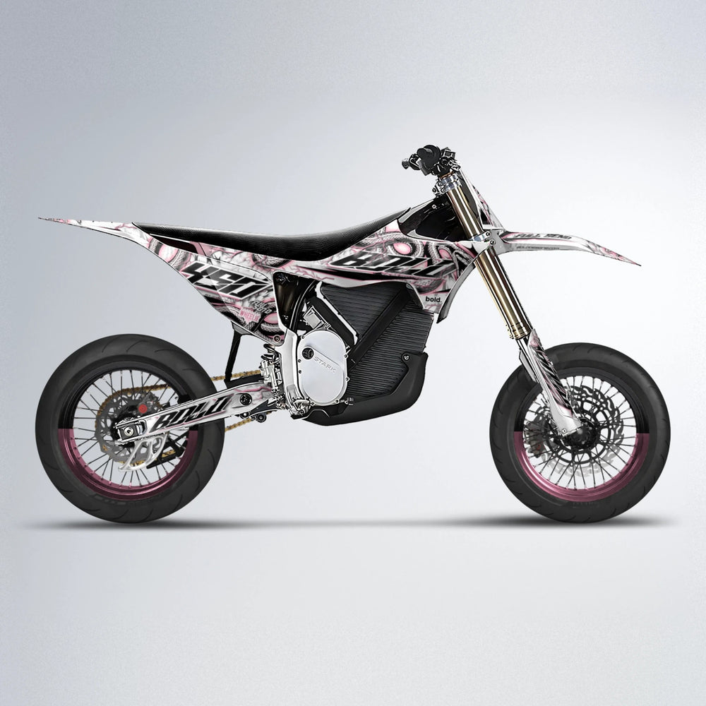 SERPENT Stark Varg SM supermoto graphics kit in Sakura Pink