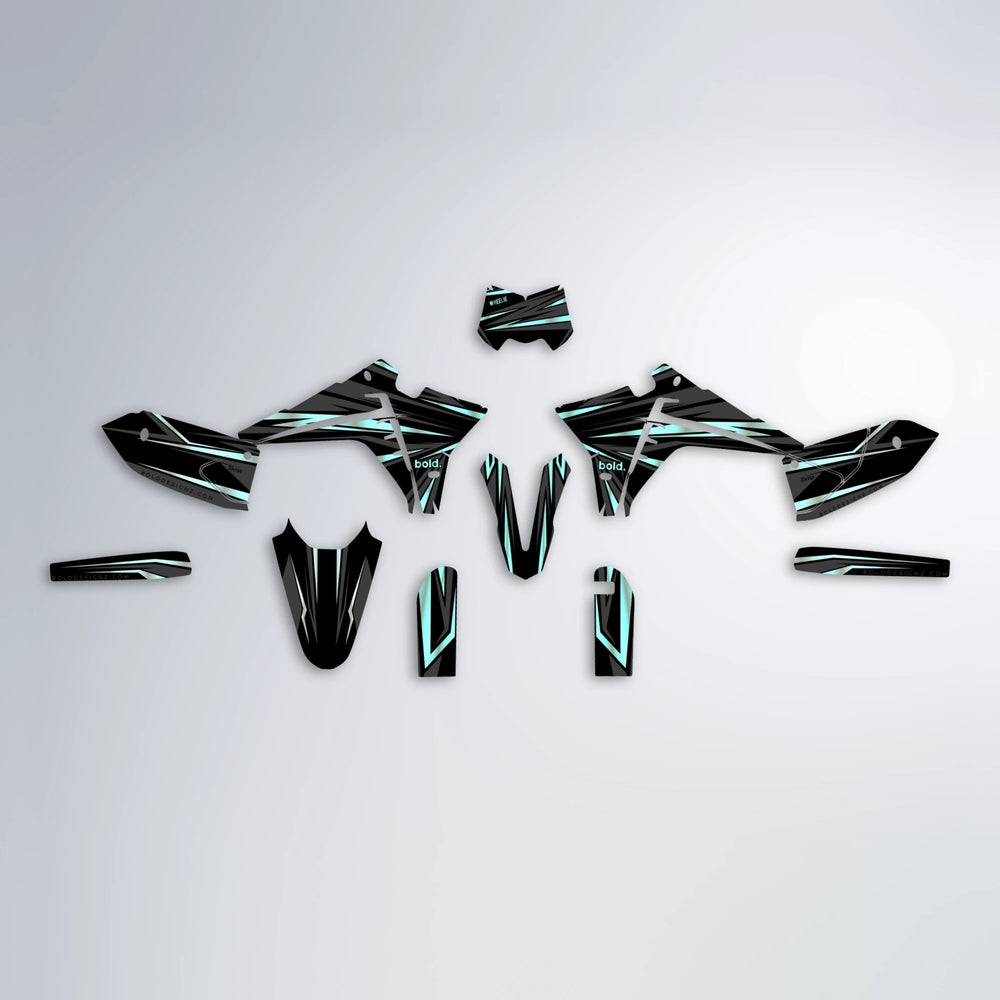 SKITZ Fantic graphics kit parts layout in Mint