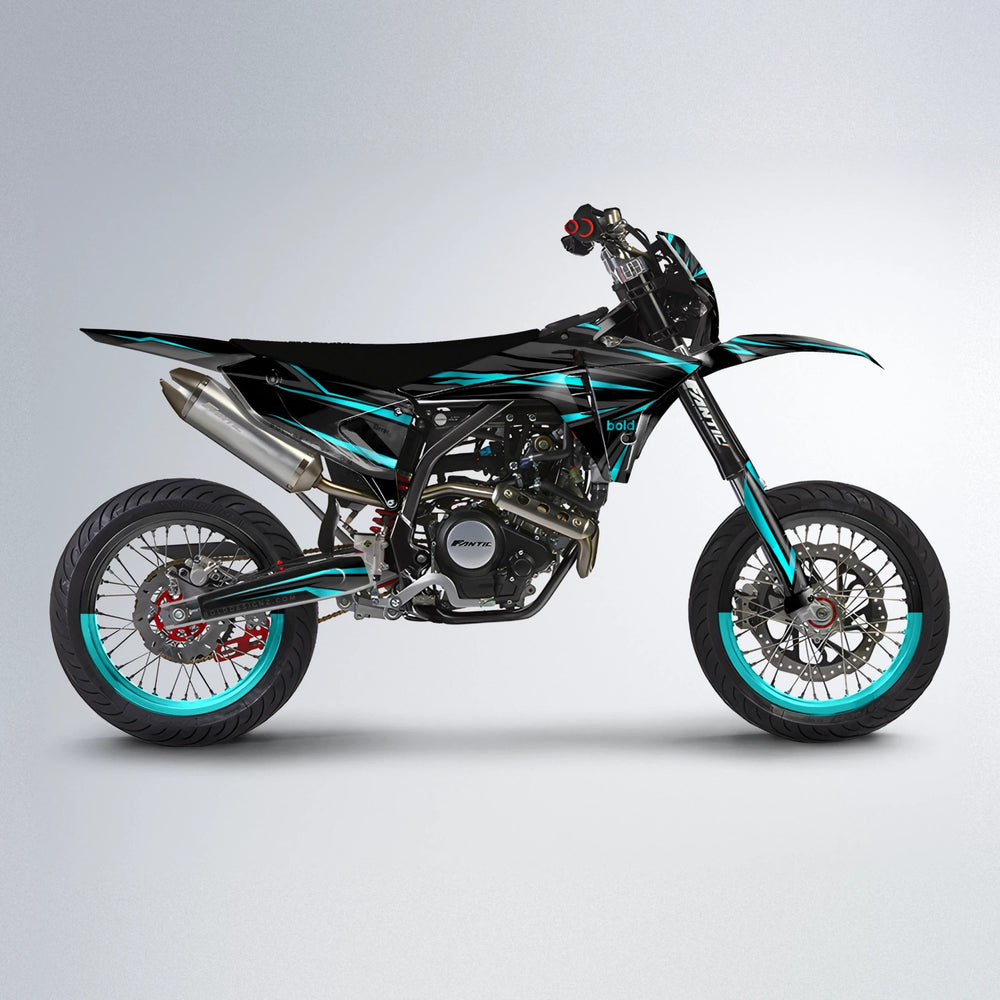 SKITZ Fantic supermoto graphics kit in Teal