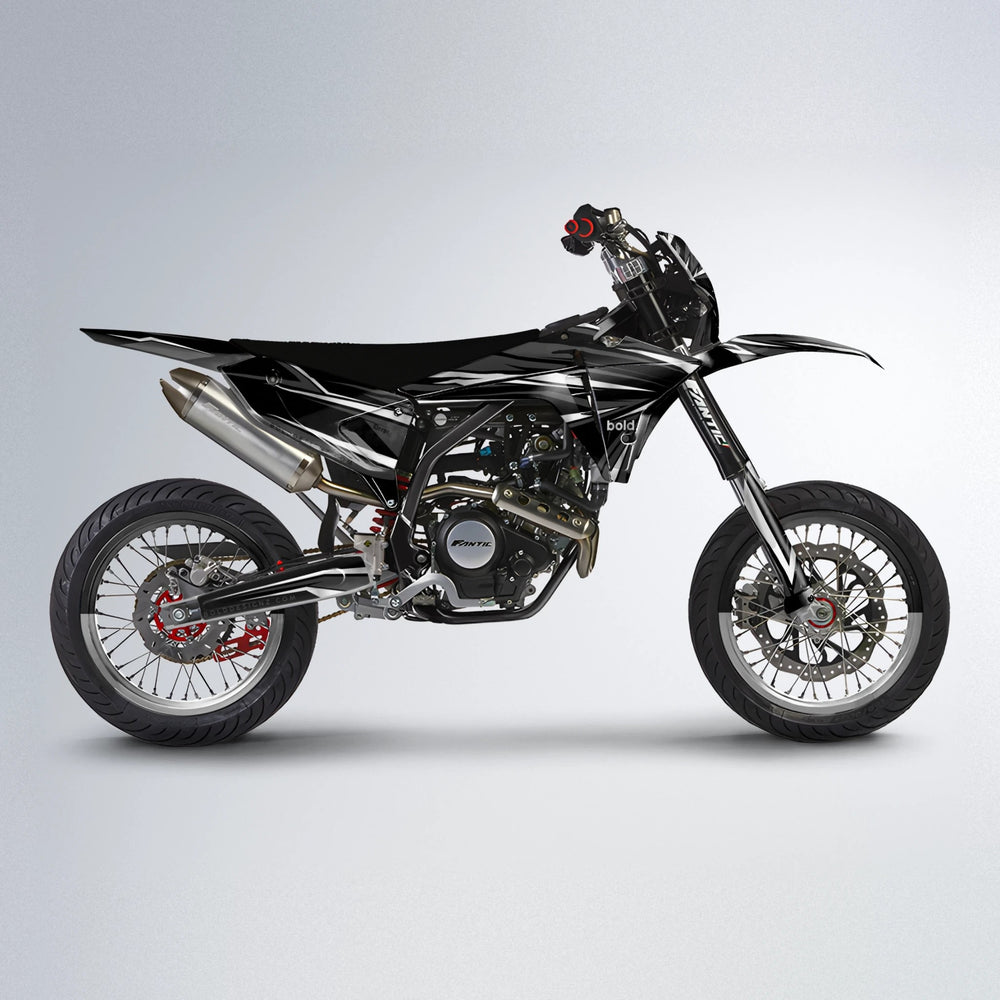 SKITZ Fantic supermoto graphics kit in White