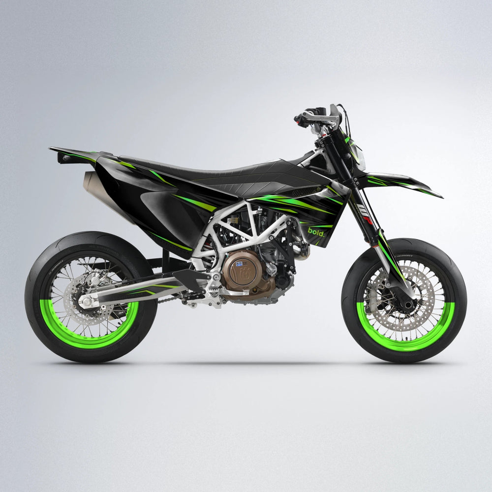 SKITZ Husqvarna 701 supermoto graphics kit in Green
