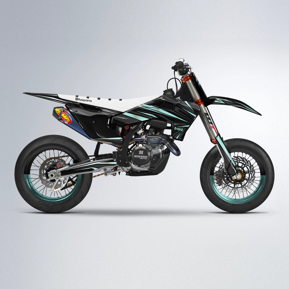 SKITZ Husqvarna FE/TE supermoto graphics kit in Mint
