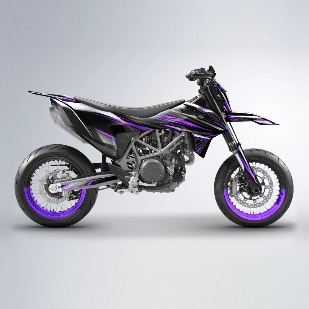 SKITZ KTM SMC 690 supermoto graphics kit in Purple