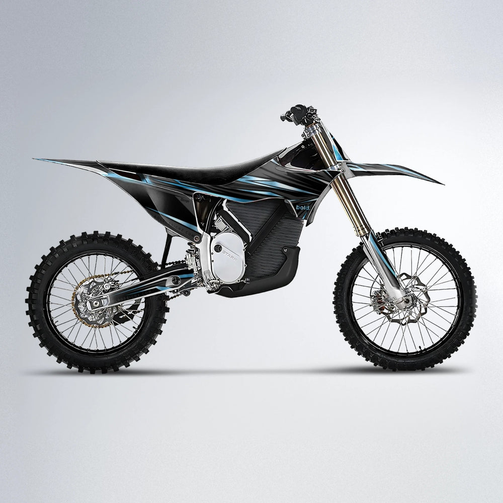 SKITZ Stark Varg MX motocross graphics kit in Light Blue & White