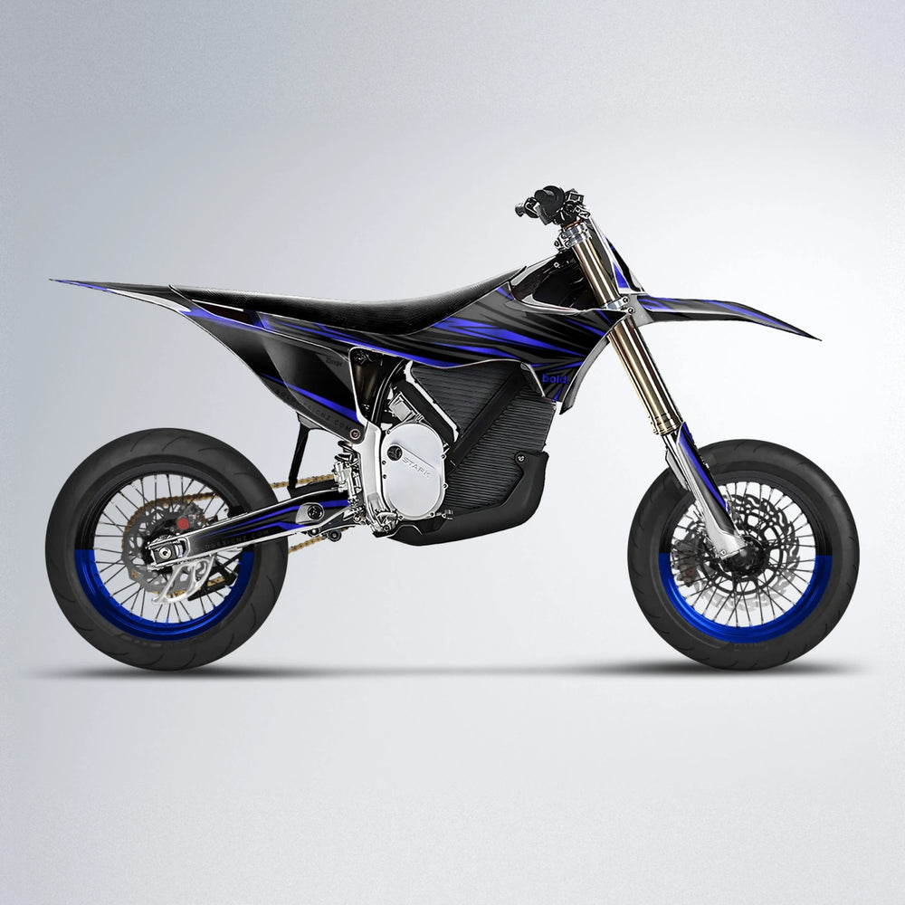 SKITZ Stark Varg SM supermoto graphics kit in Blue