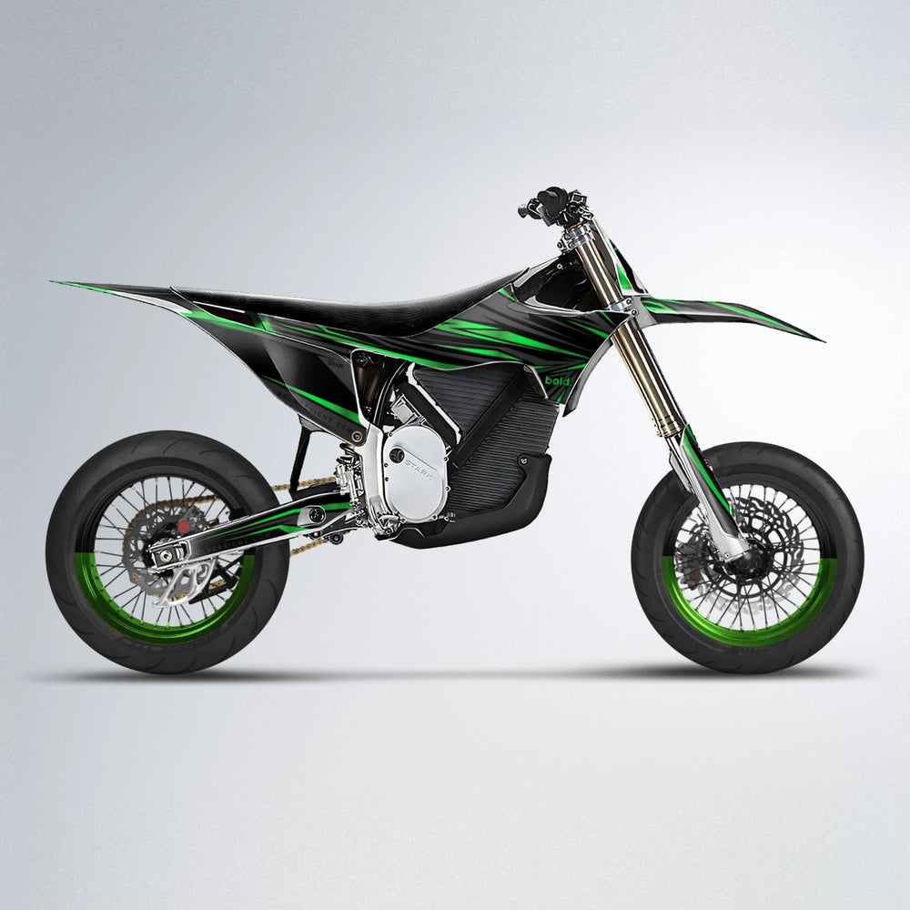 SKITZ Stark Varg SM supermoto graphics kit in Green