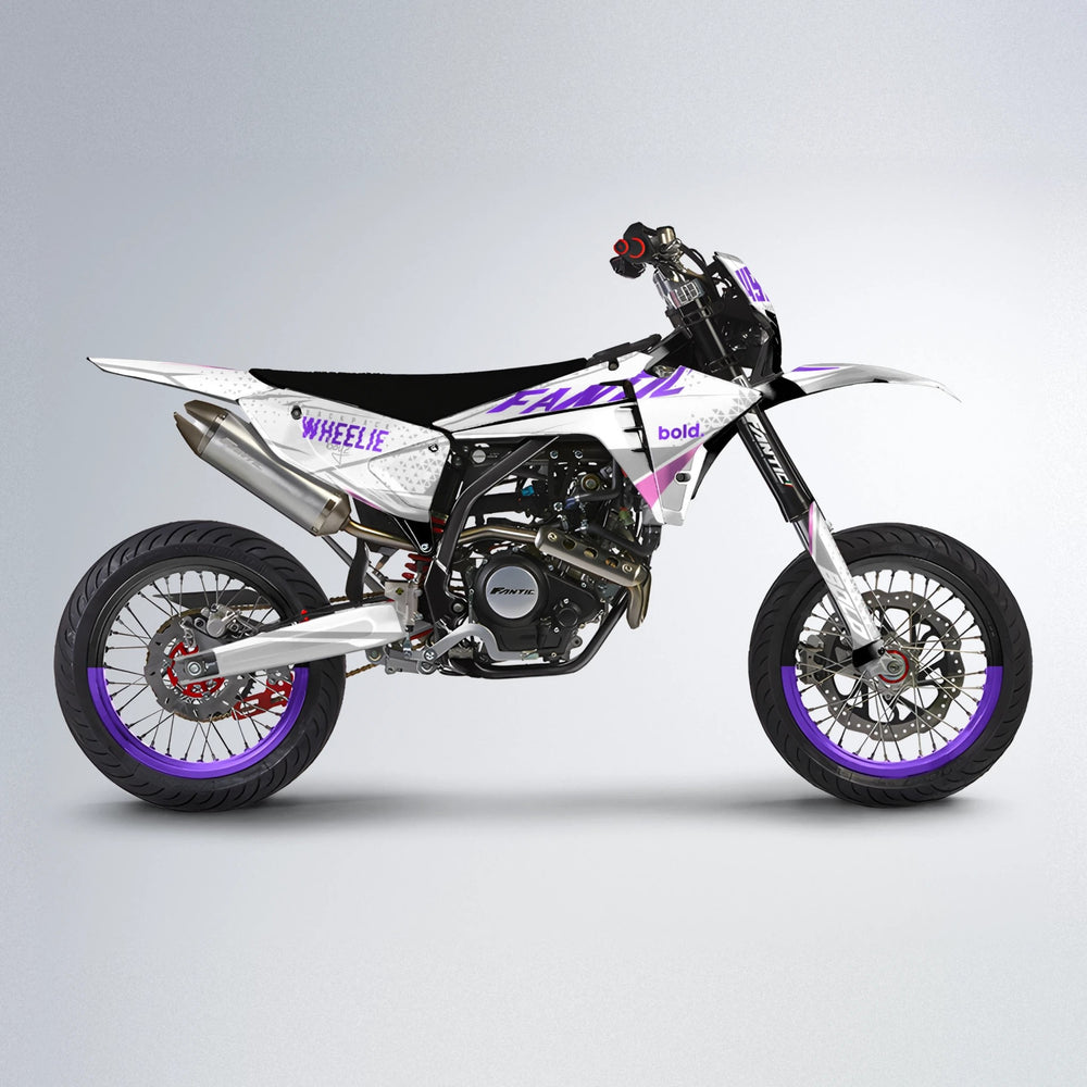 SKOOVBY Fantic supermoto graphics kit in Purple