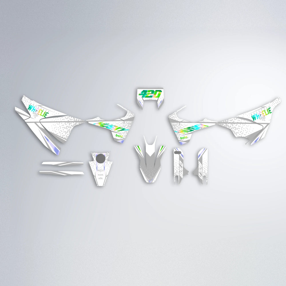 SKOOVBY Husqvarna 701 graphics kit parts layout in Green