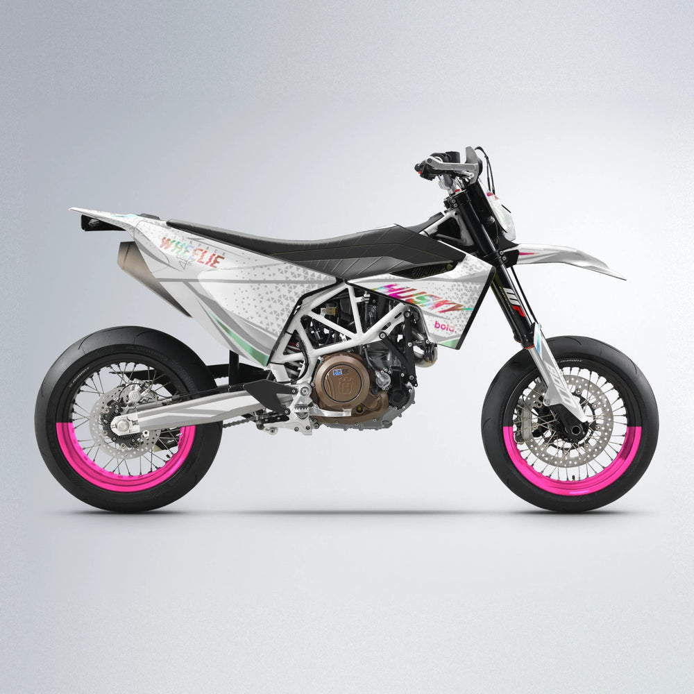 SKOOVBY Husqvarna 701 supermoto graphics kit in Pink & Yellow