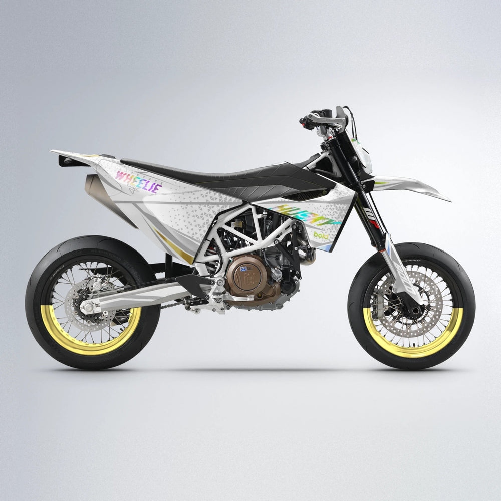 SKOOVBY Husqvarna 701 supermoto graphics kit in Purple & Yellow