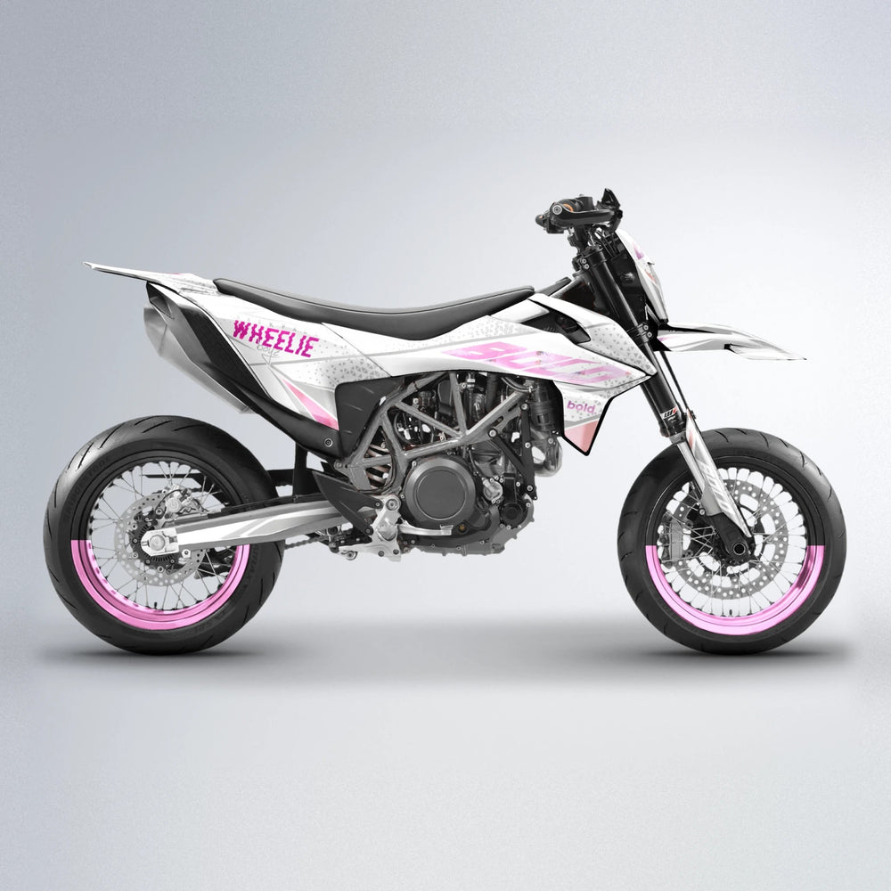 SKOOVBY KTM SMC 690 supermoto graphics kit in Flamingo