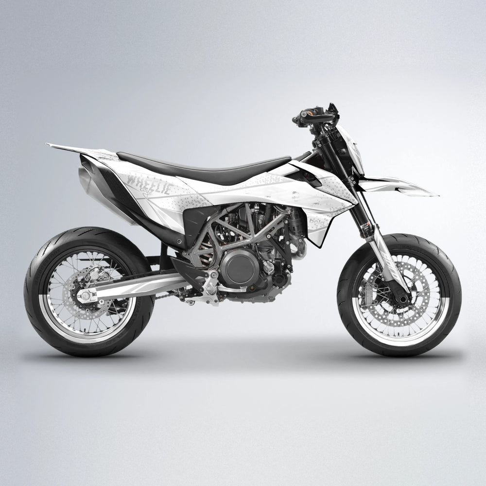 SKOOVBY KTM SMC 690 supermoto graphics kit in White