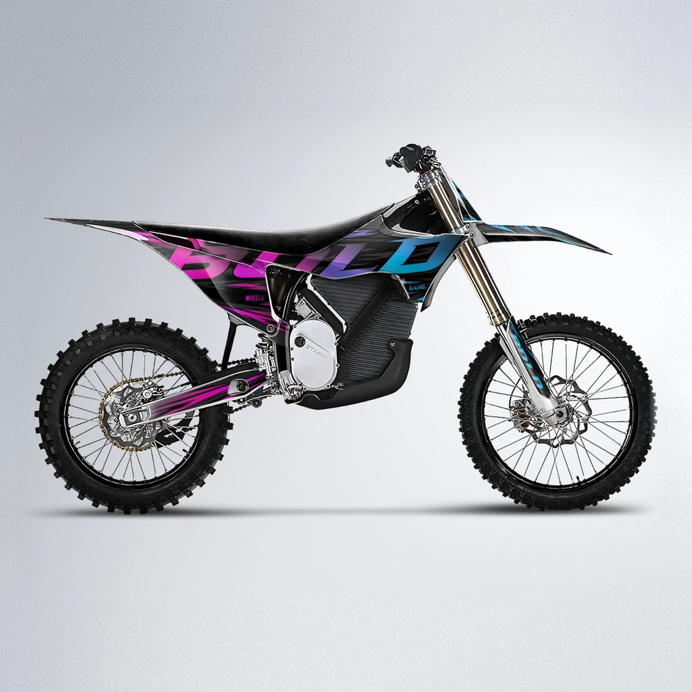 SLAUGHTER Stark Varg MX motocross graphics kit in Pink & Light Blue