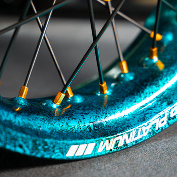 SMPRO MARBLE SERIES TEAL - Supermoto Wheelset