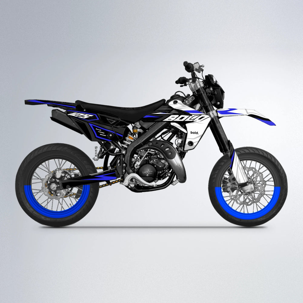SPLIT Rieju MRT supermoto graphics kit in Blue