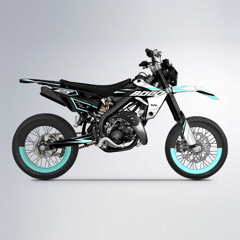 SPLIT Rieju MRT supermoto graphics kit in Mint