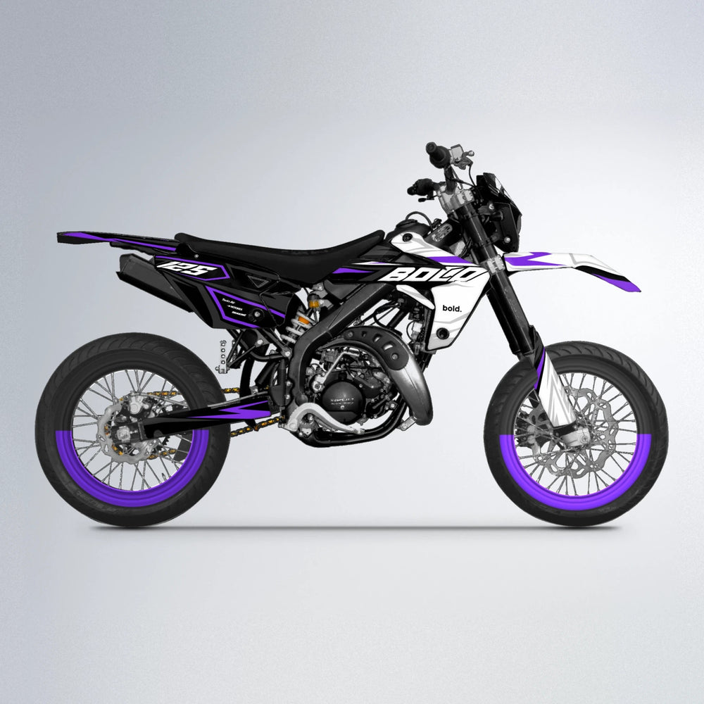 SPLIT Rieju MRT supermoto graphics kit in Purple