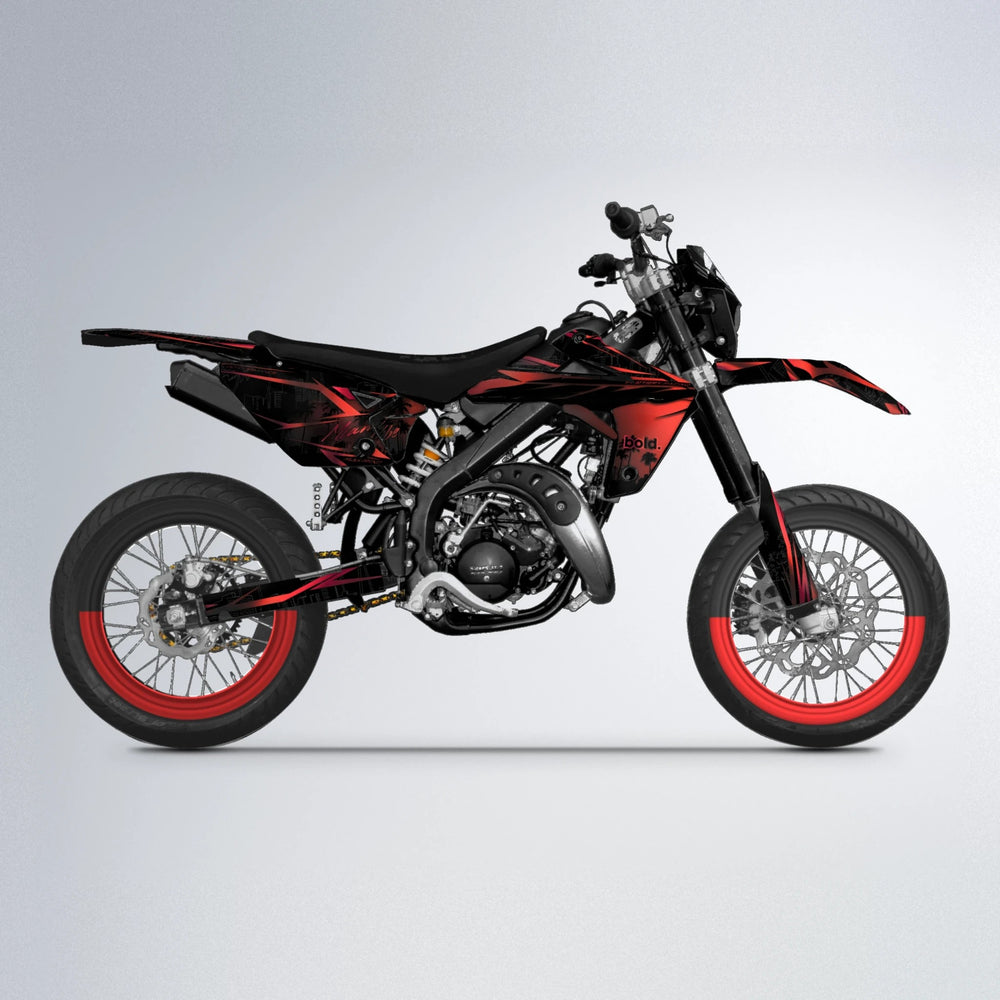 STATESIDE Rieju MRT supermoto graphics kit in Black & Red