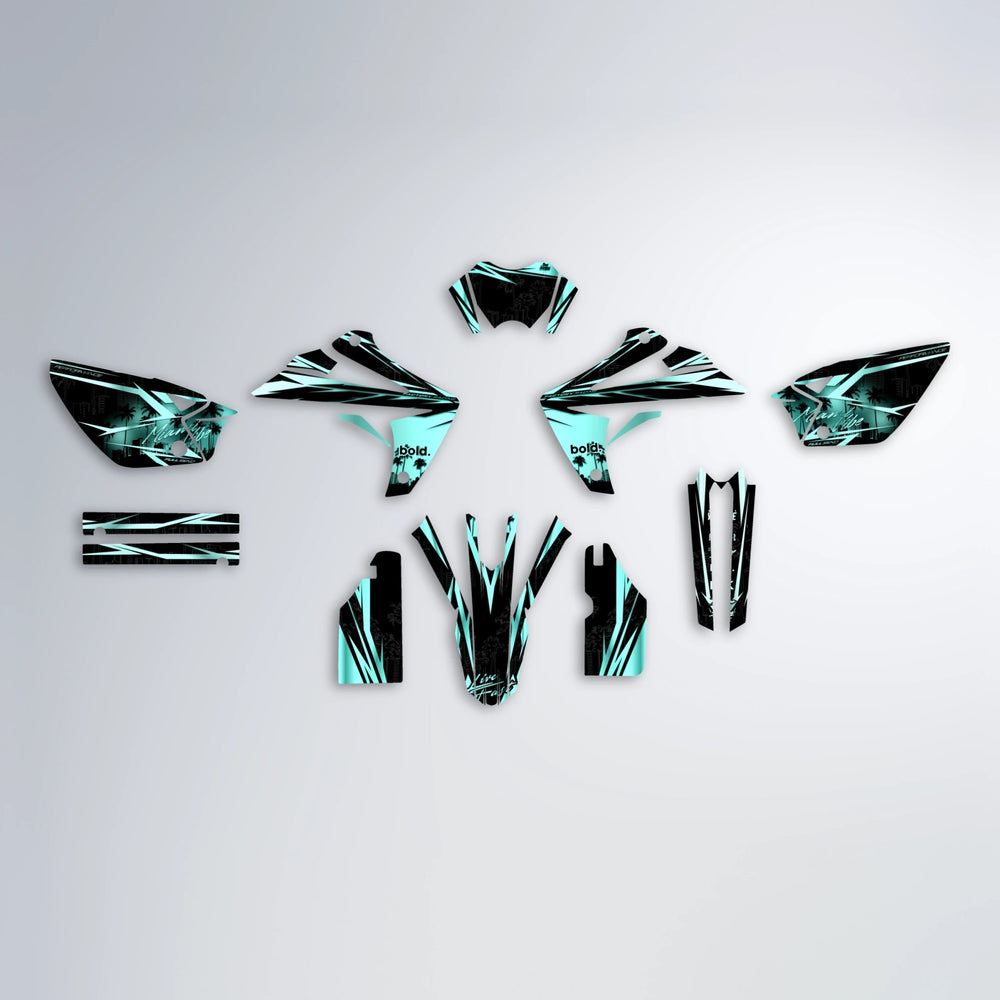 STATESIDE Rieju MRT graphics kit parts layout in Mint