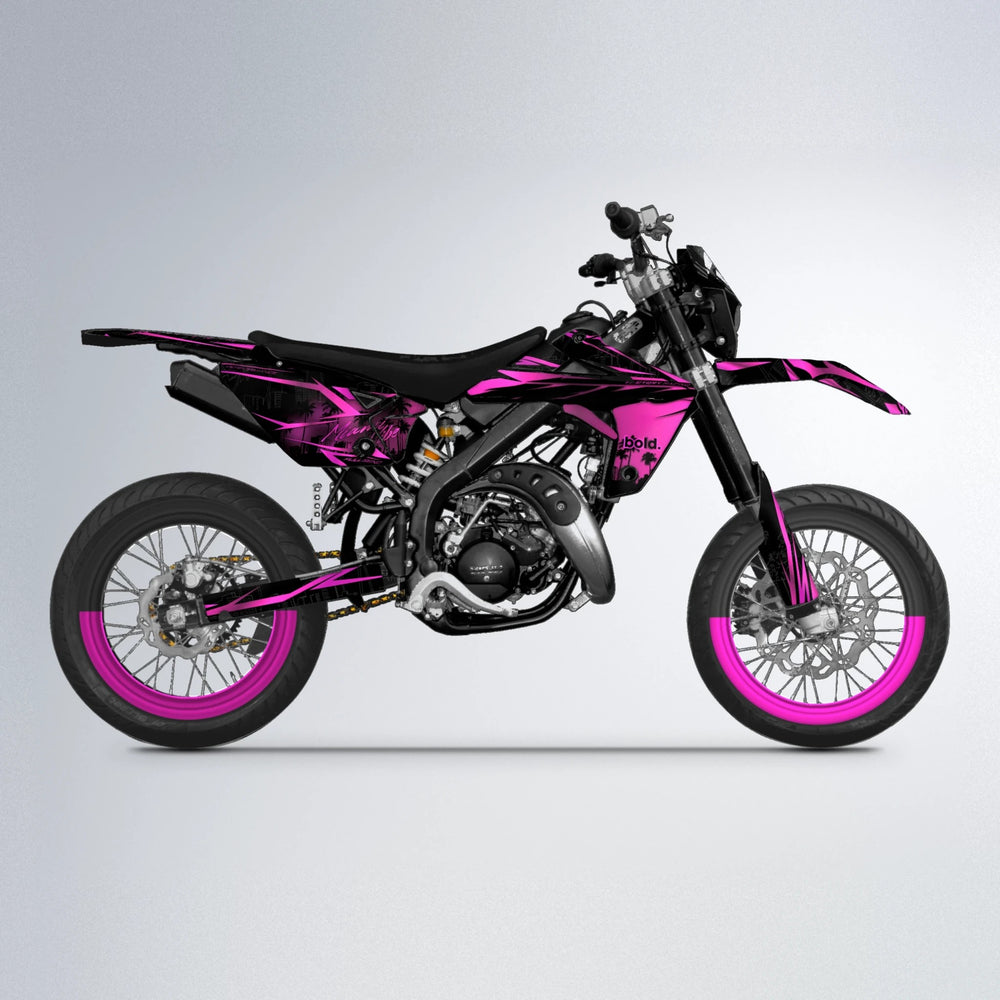 STATESIDE Rieju MRT supermoto graphics kit in Pink
