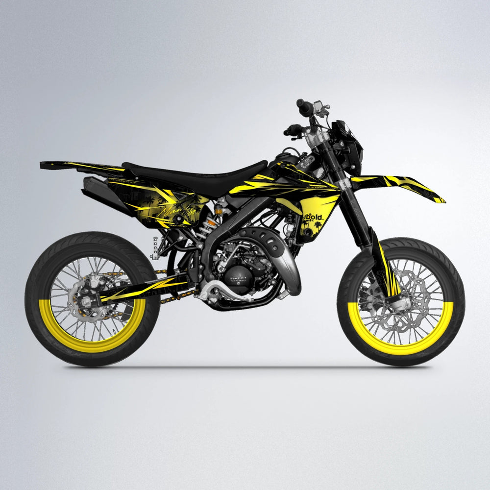 STATESIDE Rieju MRT supermoto graphics kit in Yellow