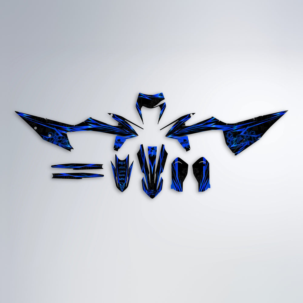 STATESIDE graphics kit parts layout in Blue Chrome