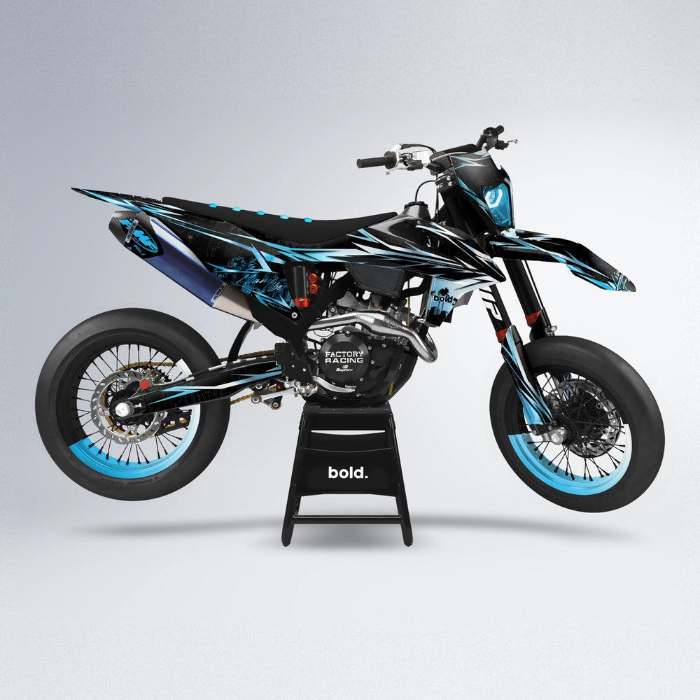 STATESIDE supermoto graphics kit in Light Blue & White