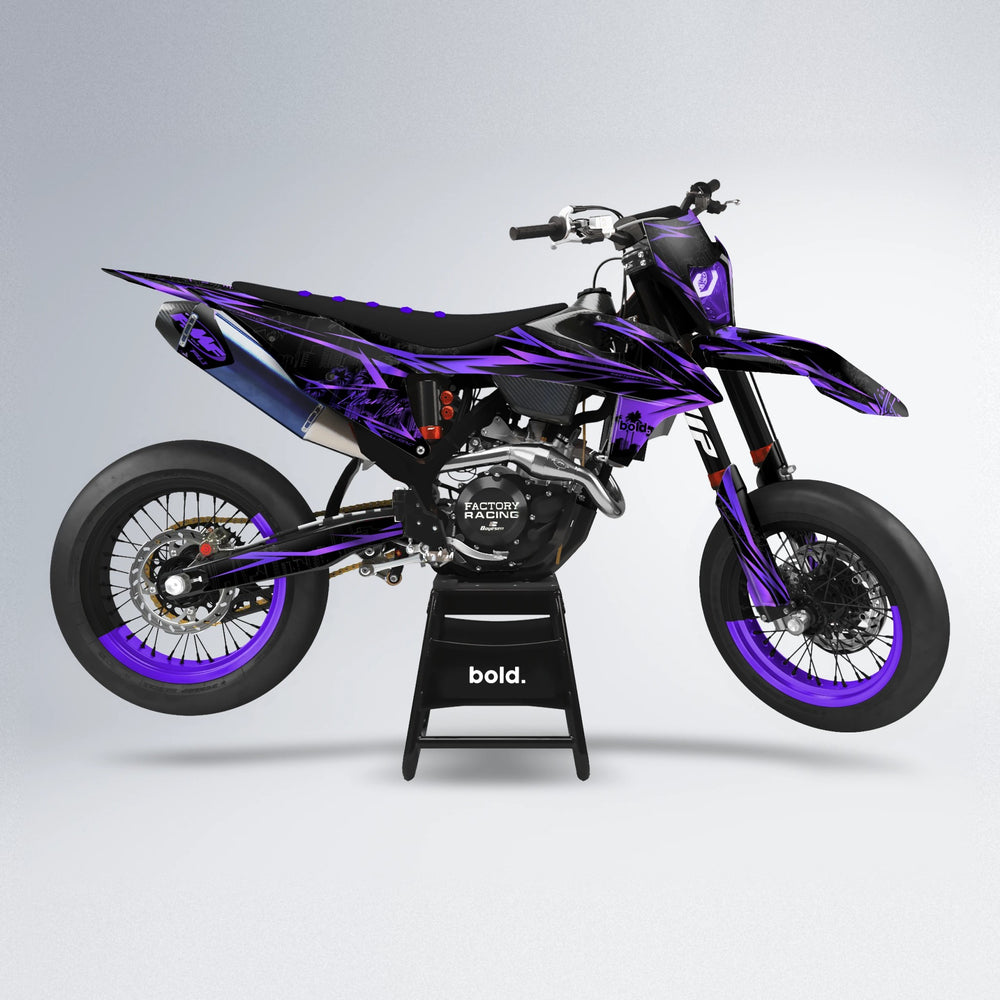 STATESIDE supermoto graphics kit in Purple Chrome