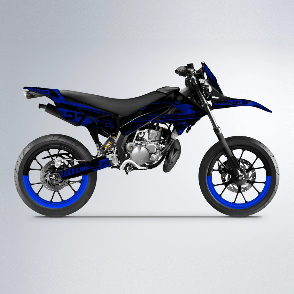 STEALTH Derbi Senda supermoto graphics kit in Blue