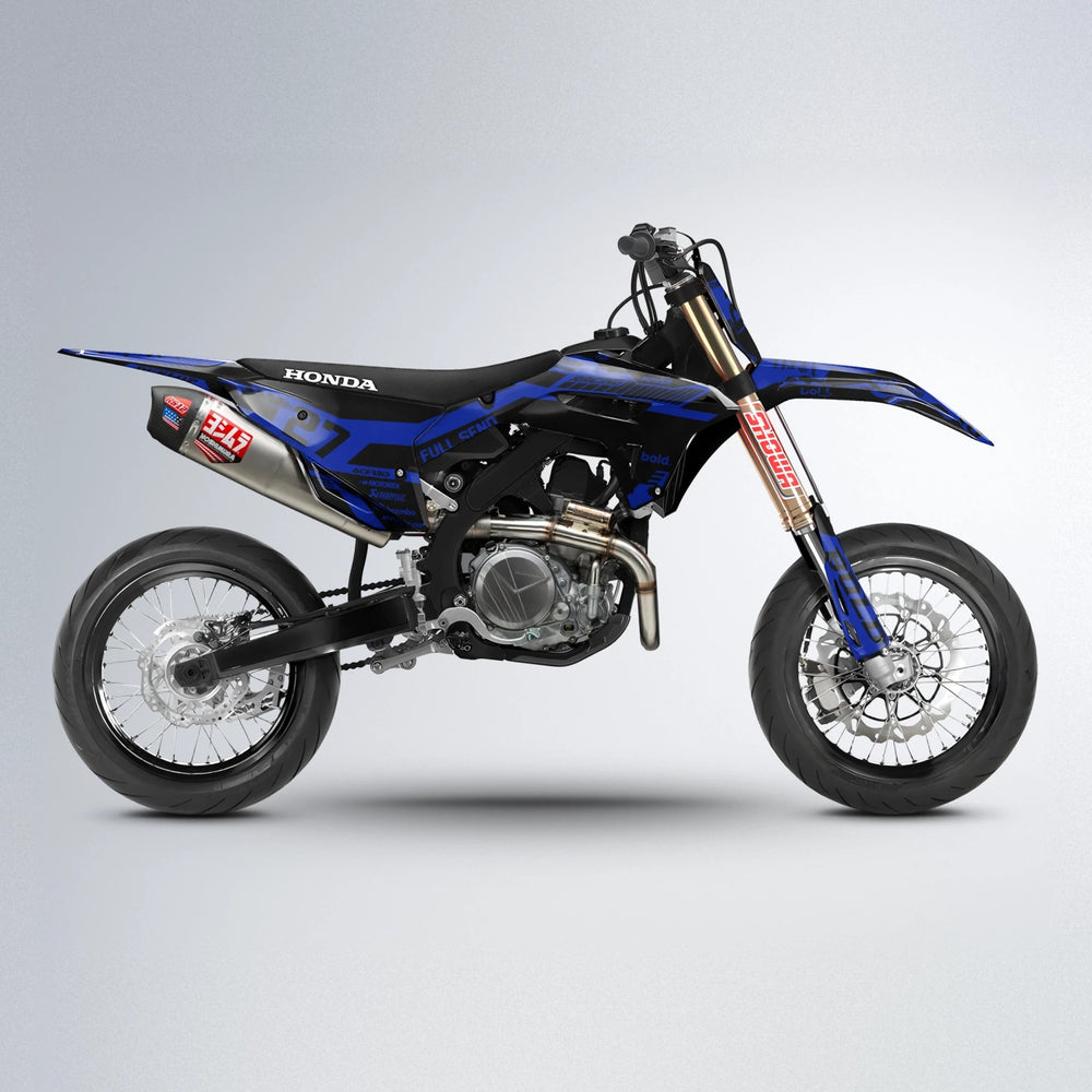 STEALTH Honda supermoto graphics kit in Blue