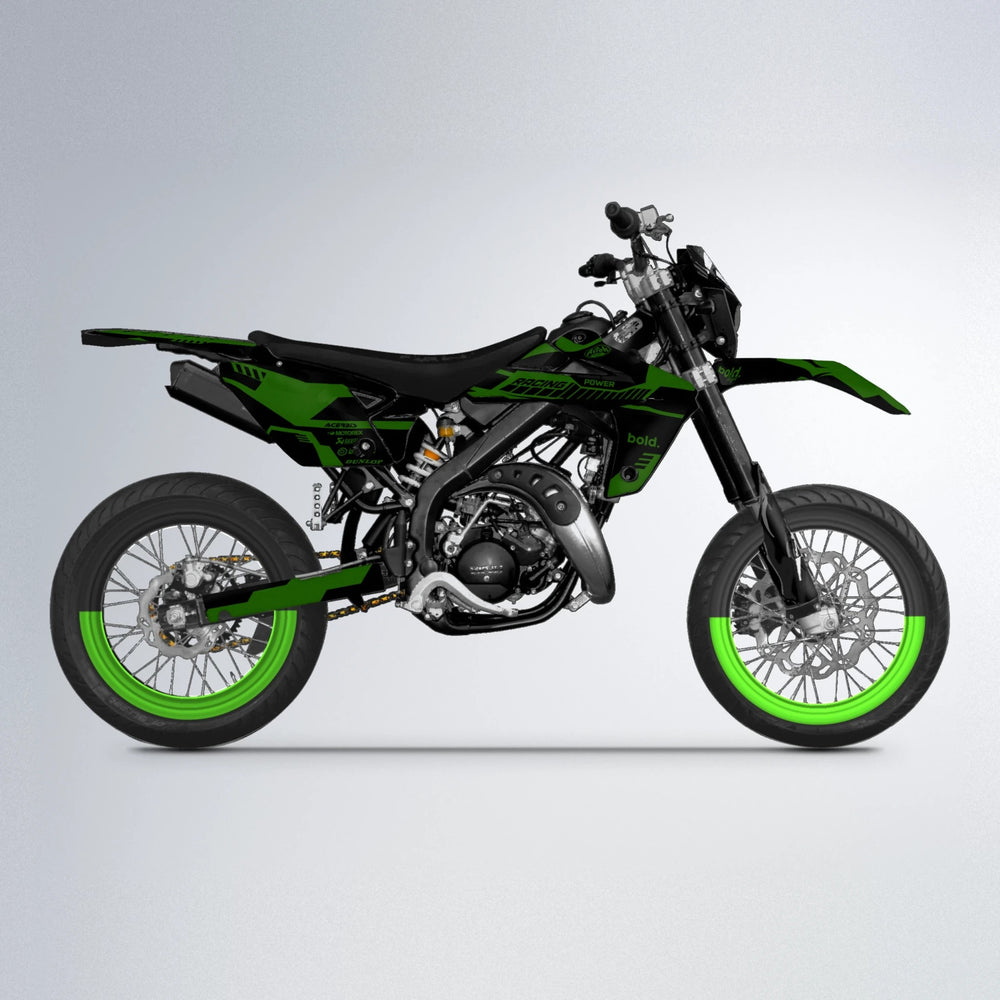 STEALTH Rieju MRT supermoto graphics kit in Green