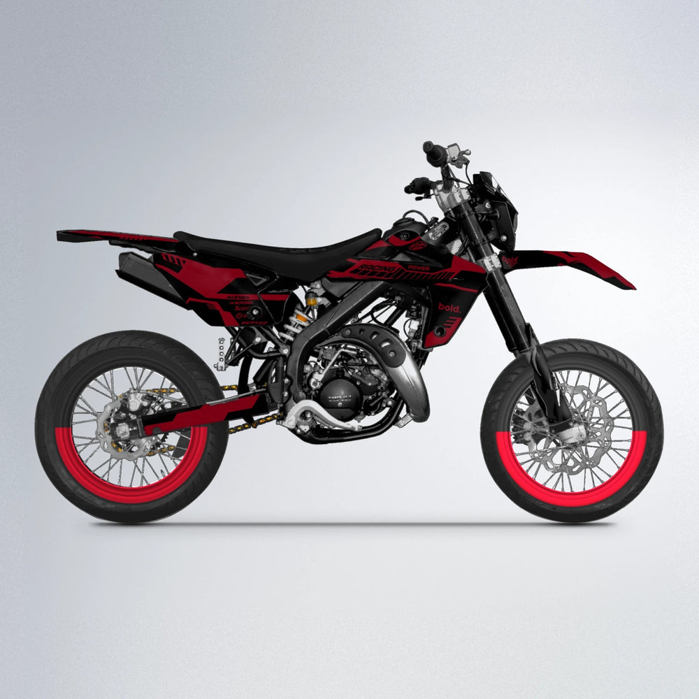STEALTH Rieju MRT supermoto graphics kit in Red