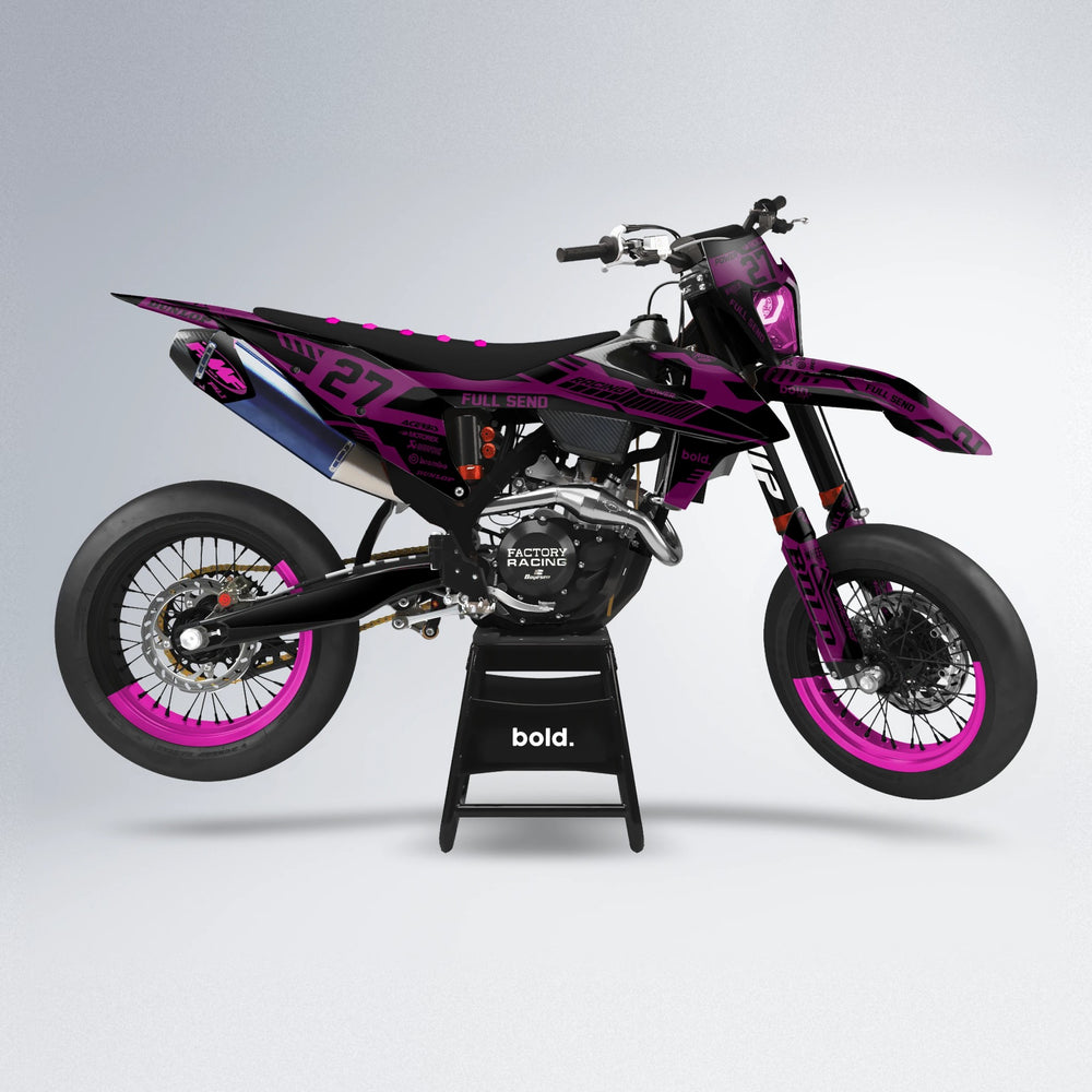 STEALTH supermoto graphics kit in Pink