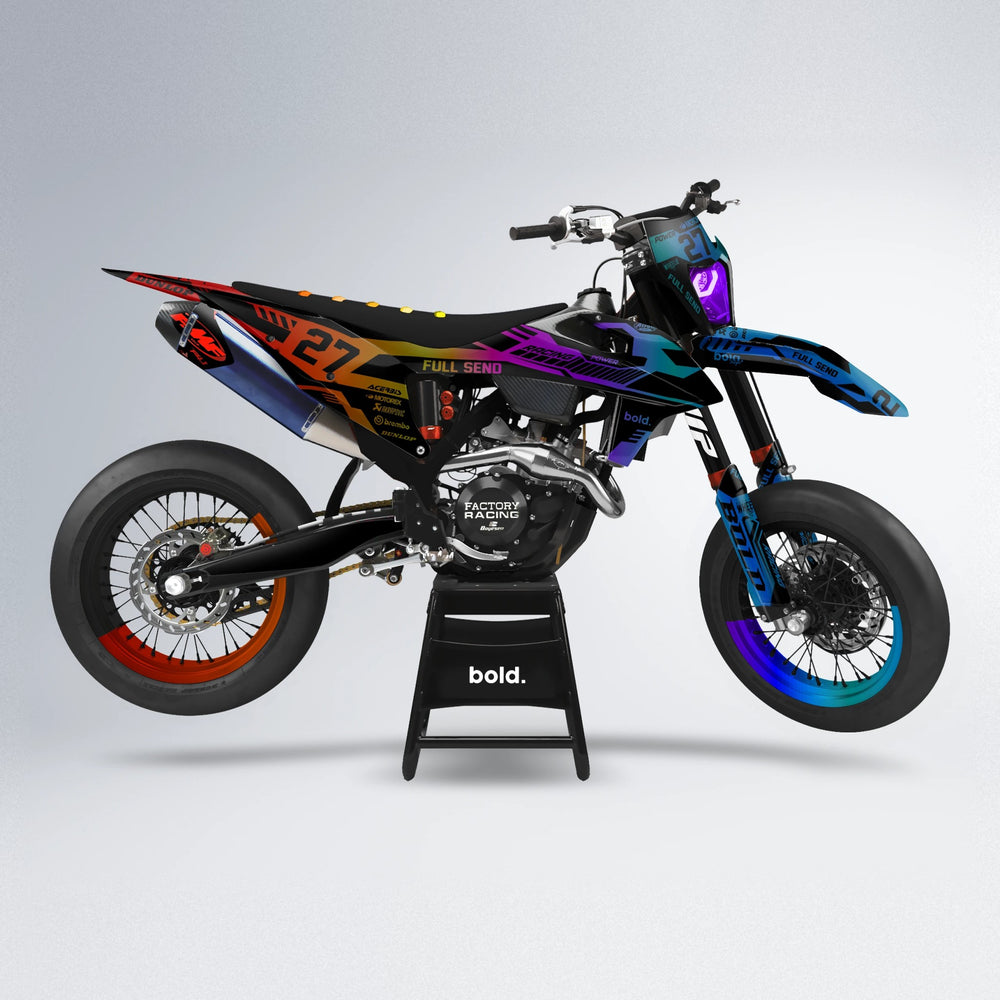 STEALTH supermoto graphics kit in Sunset Fade