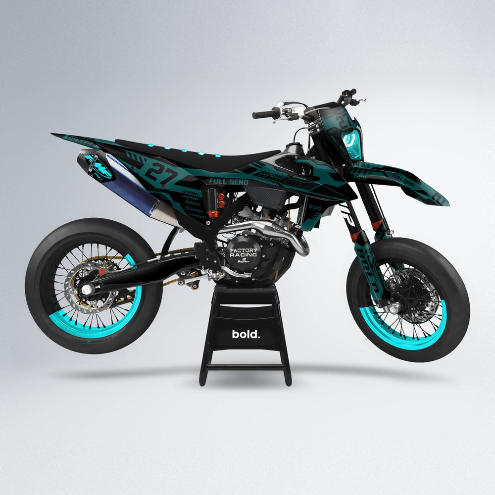 STEALTH supermoto graphics kit in Teal