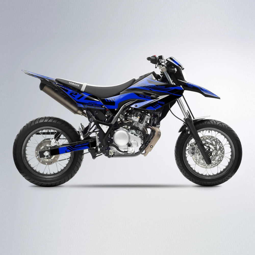 STEALTH Yamaha WR 125X supermoto graphics kit in Blue